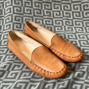 Cole Haan Womens Evelyn Driver Moccasins Toe Brown Loafer Shoes - Like New